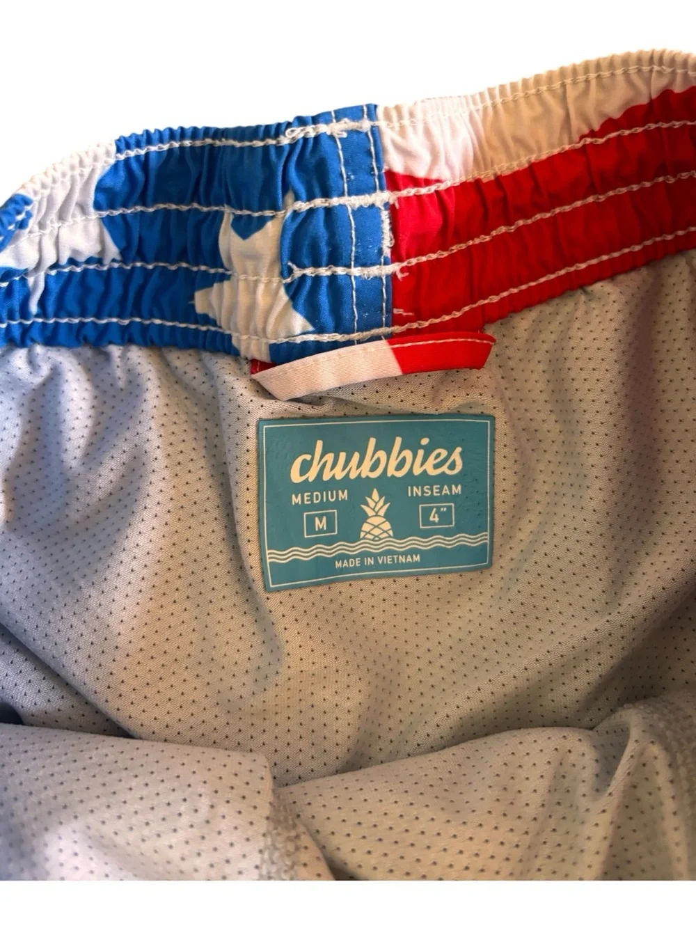 Chubbies 4” inseam USA swim trunks